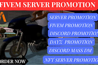 do discord promotion for game server dayz  mass dm  fivem server  rust server