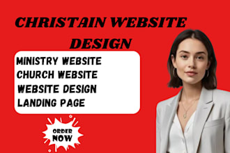 design a professional christian website for churches ministries