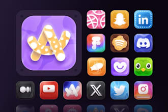 enhance and redesign your logo to modern icon app