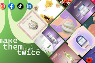 design scroll stopping posters for facebook linkedin instagram social media ads