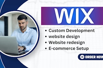 design a stunning wix website or wix ecommerce store