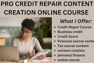 do credit repair online course, finance, ebook