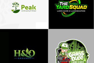 make lawn care organic solar agriculture landscape natural tree eco logo design