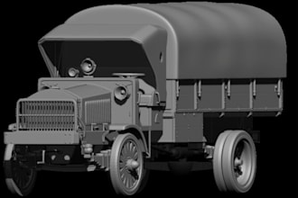do 3d car mode, 3d truck, vehicle model, 3d tank model zbrush for 3d printing