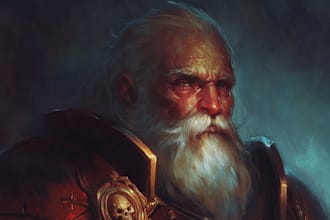 darw paint a warhammer illustration