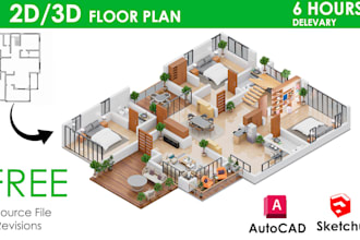 create 2d to 3d floor plan, interior floor plan, exterior of house, commercial