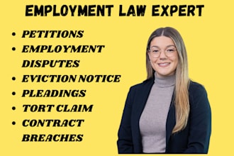 offer expert services in employment law, tort claim, and unlawful eviction