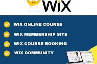 do wix online course website design, wix membership set up