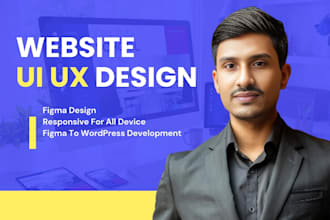 create website UI UX design and landing page design in figma