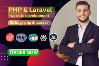 develop PHP laravel website and fix php laravel bugs