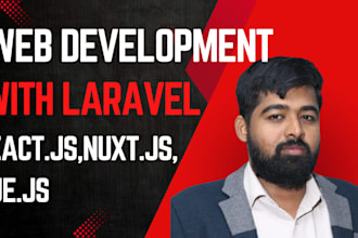 website laravel PHP react js nuxt js tailwind css