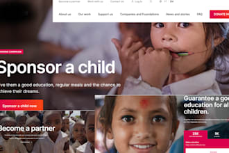 build non profit website charity website donation website ngo nonprofit website
