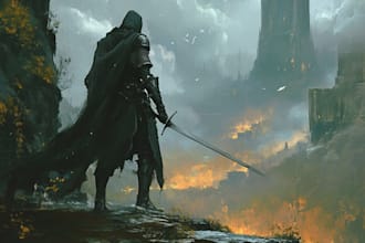 paint concept art and character sheets for you