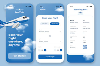 develop flight booking app, airline app, hotel booking app, taxi booking app
