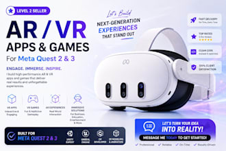 develop ar VR apps and games for meta quest 2 and 3 headsets