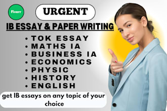 edit and write ib extended essay, ia, ib, hl, sl