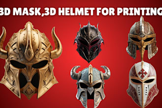 do stunning 3d mask 3d helmet 3d armor 3d head model cosplay helmet stl files