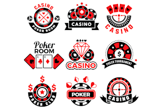 do awesome poker chips, slot and poker logo design