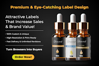 create product label design, packaging and cbd label