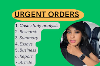 do case study, research and summary writing