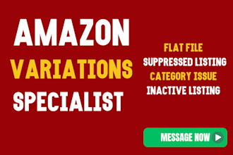 fix amazon catalog errors, flat files, variation merging, product listing issues