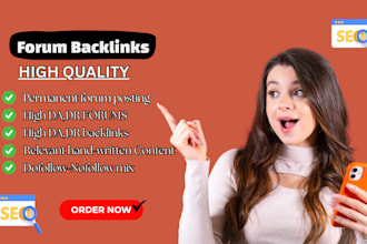 manually create high da,DR niche specific forum backlink