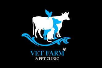 draw pet shop, veterinary clinic or dog shelter logo