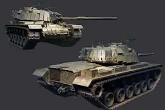 do 3d military tank model, 3d car model, 3d truck  stl file for 3d printing