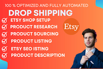 setup etsy store, etsy drop shipping shop setup, etsy SEO product listing