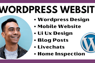 mobile website ui ux design home inspection home renovation wordpress website