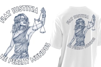 design a unique tattoo style t shirt illustration