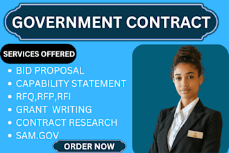 design capability statement ,win government contract, rfp , bid proposal