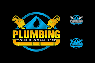 draw plumbing heating and electrical solar logo