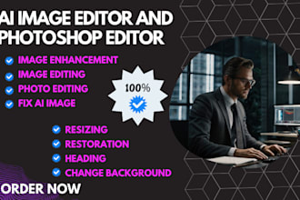do photoshop editing, fix ai image, edit and enhance ai image
