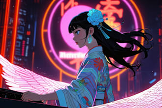 create retro anime images as well as 3d characters
