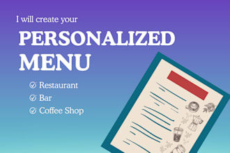 design professional restaurant and food menu design