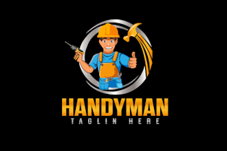 make awesome handyman character logo