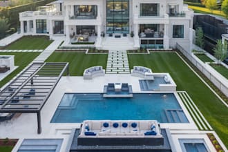 do 3d backyard landscape architect design front yard garden patio, pool design