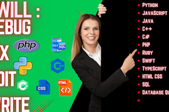 debug python script, fix, optimize,code html css, nextjs, javascript,vibe coding