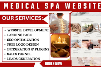 design medical spa website chiropractor website medical therapy massage website