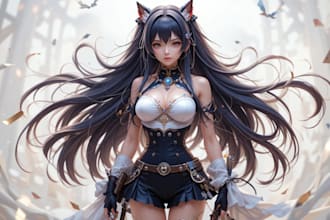 draw you an anime art style characters