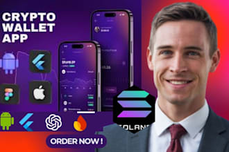 develop secure crypto wallet, solana blockchain app nft token listing profit app