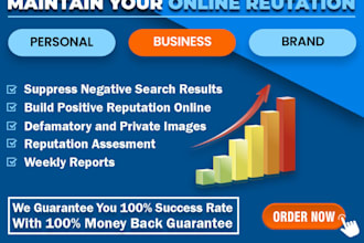 do online reputation management, reverse SEO to push down negative listing
