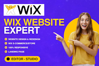 do wix website design or wix redesign, wix ecommerce store, wix landing page