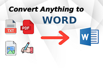 convert PDF, images, or handwritten notes into word