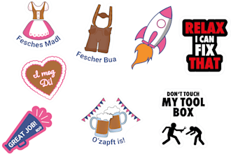 do graphic, sticker, icon illustrative design