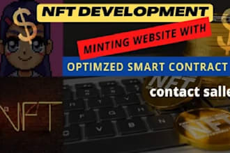 develop solidity smart contract, nft minting website,stablecoin, nft marketplace
