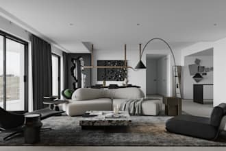 modern minimalist living room 3d model,cgi render,house interior,facade exterior