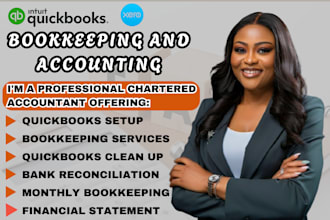 do accounting and bookkeeping in quickbooks online, xero excel, catch up, setup