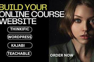 create online course website in thinkific, kajabi, wordpress